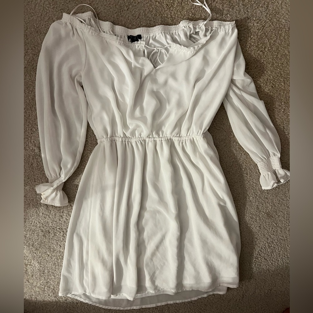 Off shoulder white dress